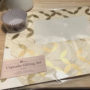 EC Mid-Century Cupcake Gifting Set, Ltd. Ed. as New release product. Gold & Pink